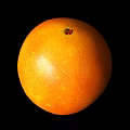 Fresh Ripe Orange Fruit With Vibrant Color Isolated On Black Background