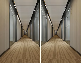 Modern aisle 3d model