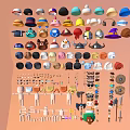 Assorted Hats Collection Featuring Multiple Styles Designs And Colors For All
