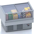 Commercial Display Freezer With Glass Door For Storing Packaged Food Items