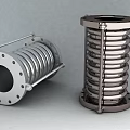 Industrial Metal Bellows Expansion Joints With Flange Connections And Support Brackets