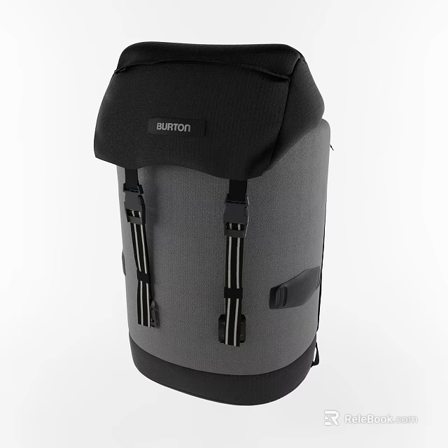 Burton Black And Gray Backpack With Stylish Design Adjustable Straps And Practical Structure 3d model