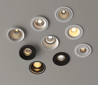 Modern downlight spotlight recessed downlight spotlight horn lamp 3d model