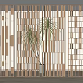 Metal screen partition hollow partition 3d model