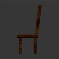 Wooden Leisure Chair with Modern Minimalist Design and Vertical Slats Backrest for Comfortable Seating