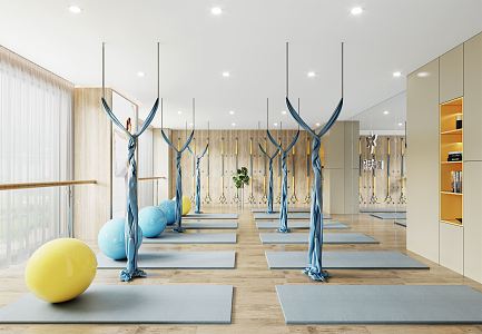 Modern Yoga Room 3d model