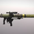Military Rocket Launcher With Green Tube Black Scope Yellow Caution Strip Red Tip