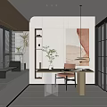 Modern study 3d model