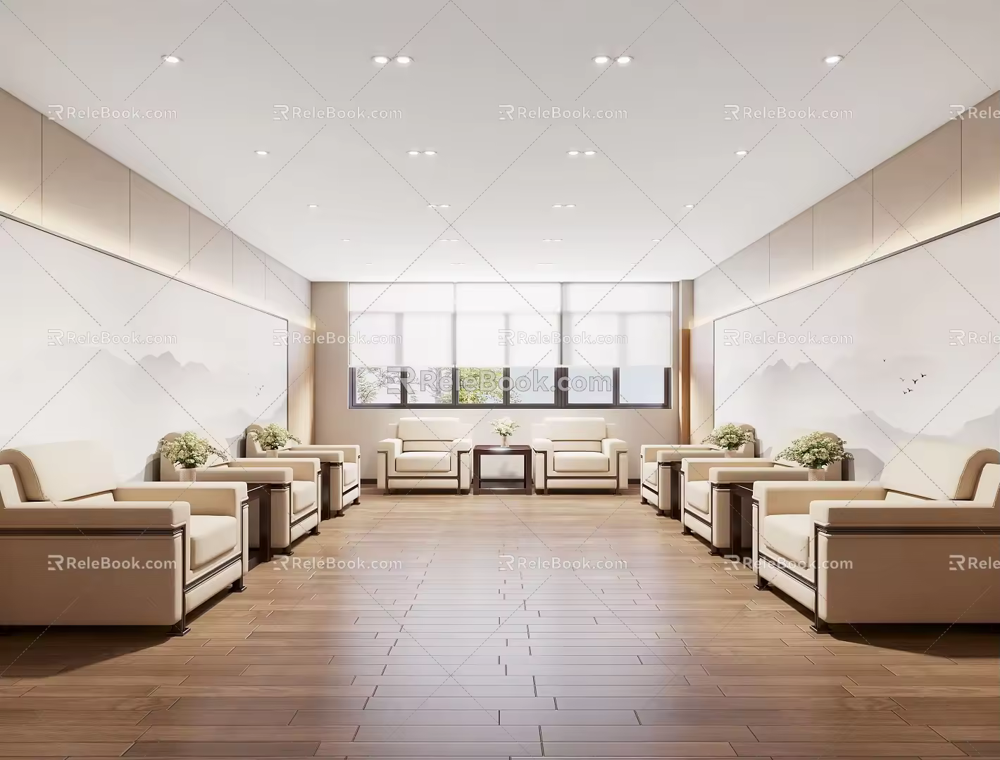 Modern Reception Room Reception Room 3d model