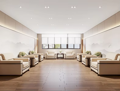 Modern Reception Room Reception Room 3d model