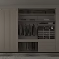 Modern White Wardrobe Interior Design With Hanging Space Shelves And Storage Drawers