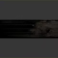 Used Car Tire With Worn Tread And Dark Surface On Gray Background