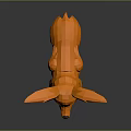 Low Poly Style Game And Movie Character With Orange Corgi Design White Paws And
