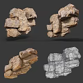 Natural Wood Stone Decorative Rocks With Rustic Texture And Varied Shapes For Design Projects