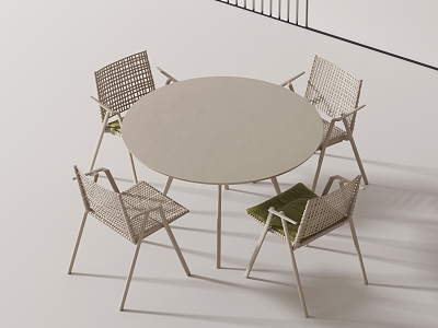 Modern leisure tables and chairs 3d model