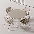 Modern leisure tables and chairs 3d model