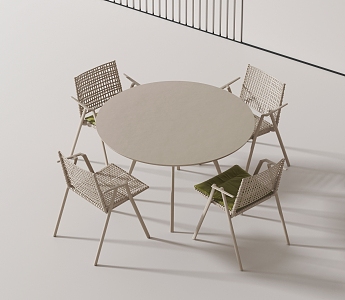 Modern leisure tables and chairs 3d model