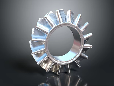 Industrial Equipment Metal Gear Component Featuring Precision Machined Teeth And Circular Design 3d model