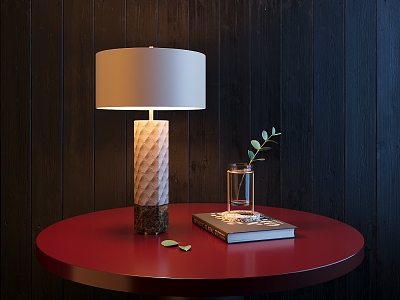 Modern table lamp ornaments combination 3d model