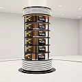 Supermarket shelf shelf package column round package column wengchuang department store toy beverage snack biscuit 3d model