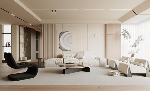 modern living room home living room 3d model