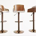 Elegant Adjustable Height Bar Stools With Rattan Leather And Premium Wood For Modern Home Bar