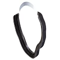 Elegant Black Framed Irregular Curved Mirror For Modern Interior Decor 3d model