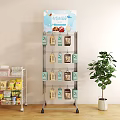 Multi layered Display Shelf Holding Packaged Food Items In Retail Store 3d model