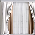 Elegant Layered Curtains With Sheer Panels And Neutral Pleated Design For Windows