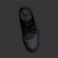 Dark High Top Leather Boots With Laces And Rubber Sole Design