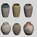 Rustic Ceramic Vessels With Textured Surfaces Assorted Shapes And Earth Tones