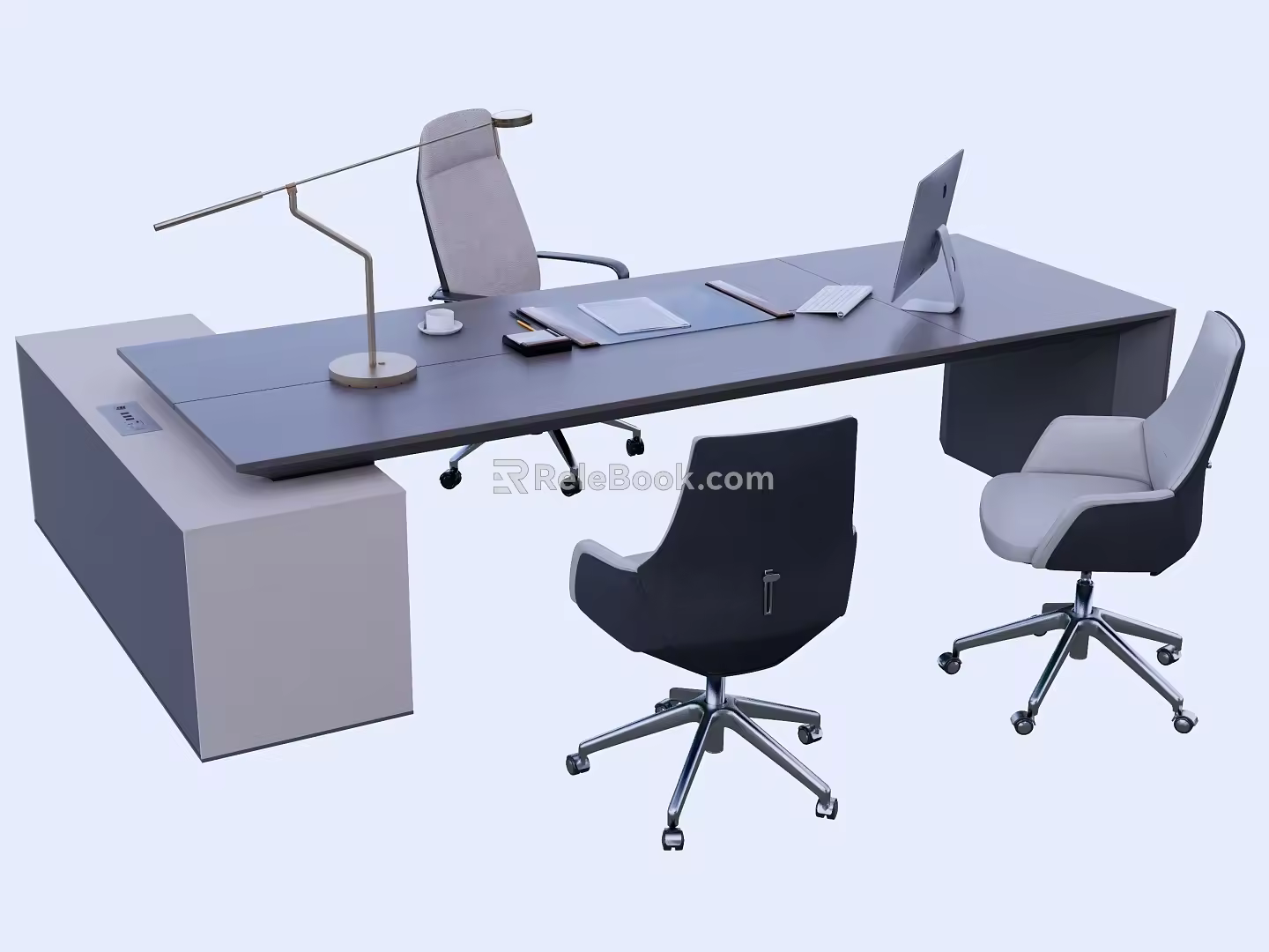 Modern Office Desk Boss Desk Computer Desk 3d model