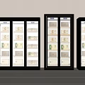 Stainless Steel Medical Refrigerators with Organized Medicine Storage and Glass Doors