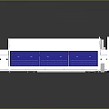 Modern Industrial Mechanical Device Featuring White Blue Exterior Orange Components And Internal Grid Platform