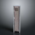 Tall Modern Gray Locker Furniture With Single Door And Ventilation Grille