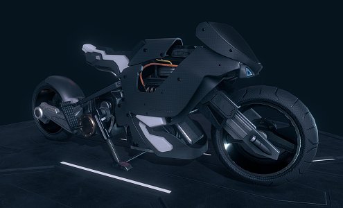 Modern Motorcycle High-tech Electric Motorcycle 3d model