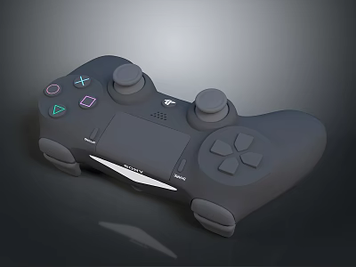 Ergonomic Game Controller For Daily Use With Dual Joysticks And Colored Buttons 3d model