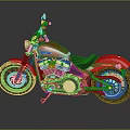 Red Harley Davidson Classic Cruiser Motorcycle With Black Seat Silver Engine And Chrome Details