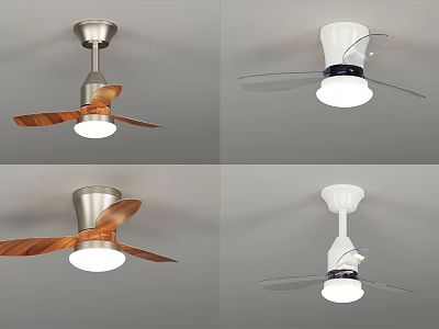 Modern minimalist fan light 3d model