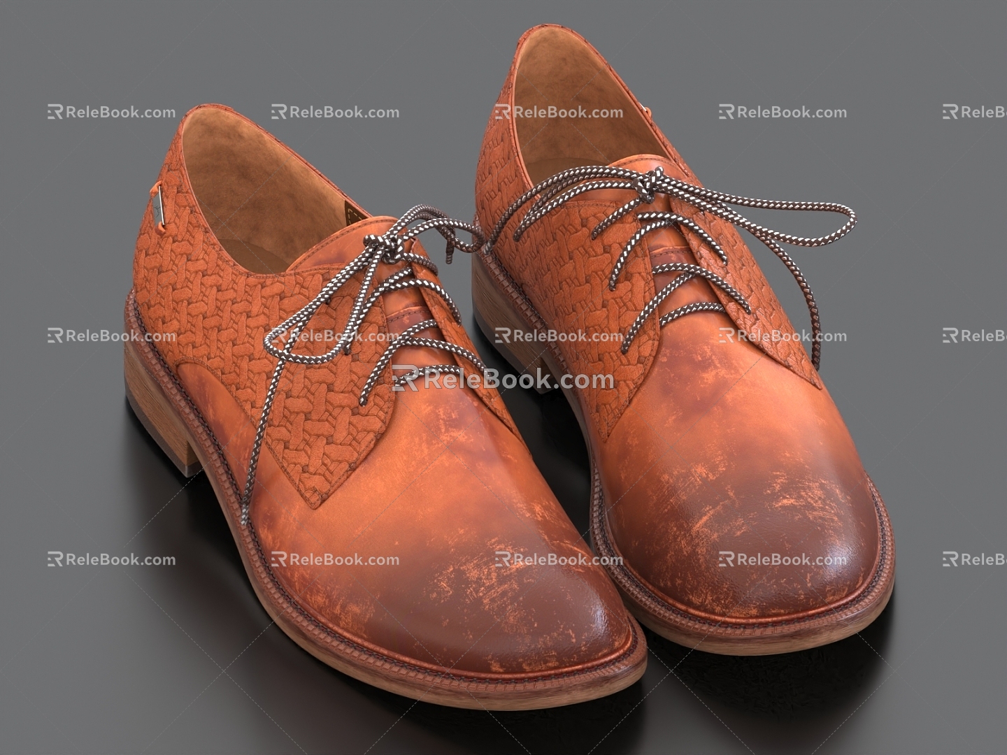 Leather Shoes Women's Leather Shoes Cowhide Shoes 3d model