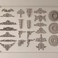 Ornamental Carved Decorations With Different Shapes And Classic Patterns For Home Decor