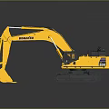 Yellow Komatsu Functional Vehicle Excavator Type With Tracks Cab And Front Bucket