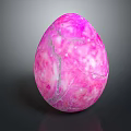 Pink Textured Fantasy Creature Egg With Gemstone Like Appearance 3d model