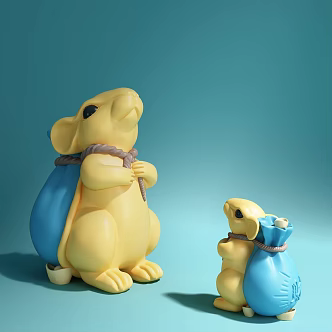 Modern Cartoon Doll Hand-made Money Mouse 3d model