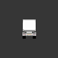 White Three Axle Dump Trailer With Modern Design And Reflective Surface 3d model