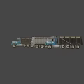 Blue Heavy Duty Dump Truck With Black Dump Bed And Large Wheels