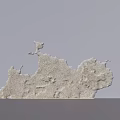 Rough Textured Wall Surface with Plaster Peeling and Natural Details 3d model
