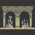 Altar Altar Temple Shrine Hero Altar Cartoon Building Outdoor Items Realistic 3d model