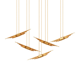 Modern chandelier metal chandelier 3d model