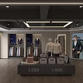 Modern Stylish Mens Clothing Store Interior With Mannequins Garment Racks And Fashion Product
